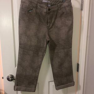 Tan and brown jeans